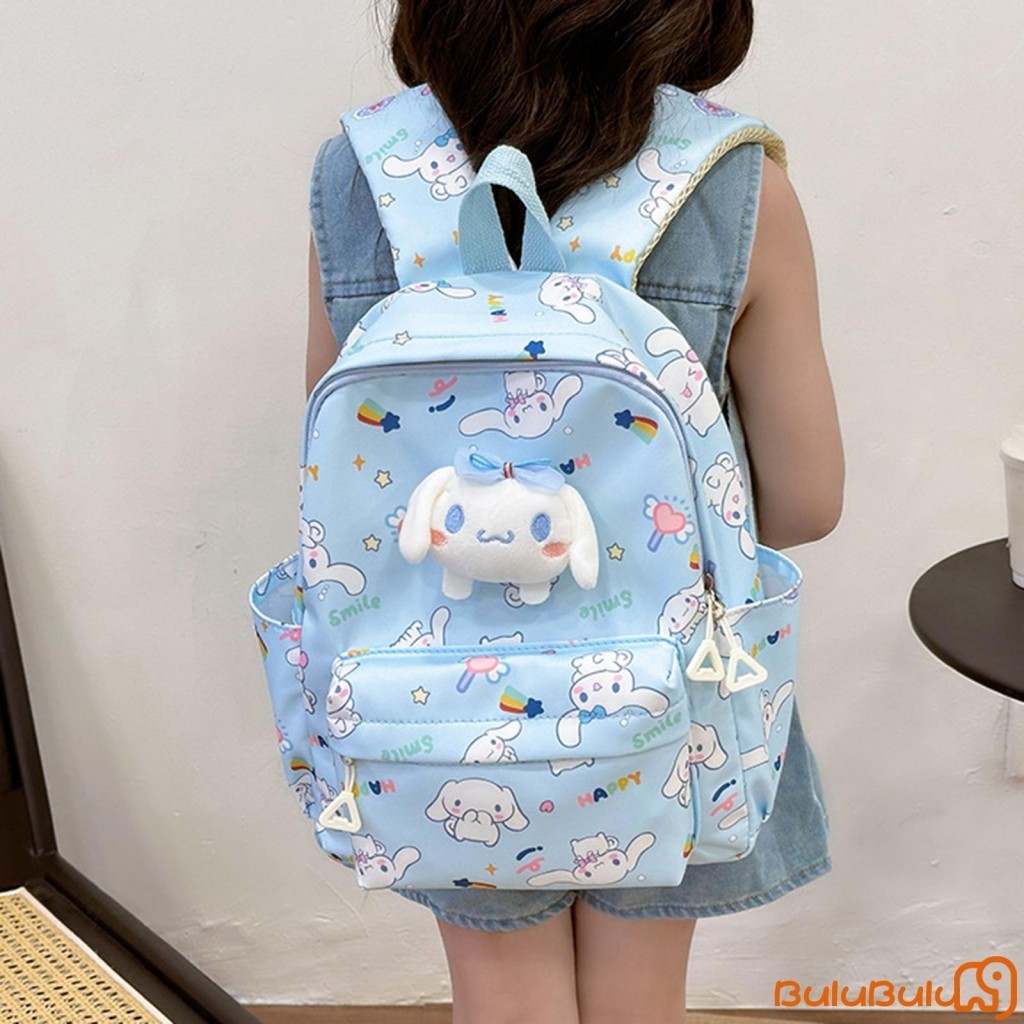 Ba lô trẻ em bé gái Ba lô hoạt hình Ba lô có khóa kéo dung tích lớn Túi đi học thông thường