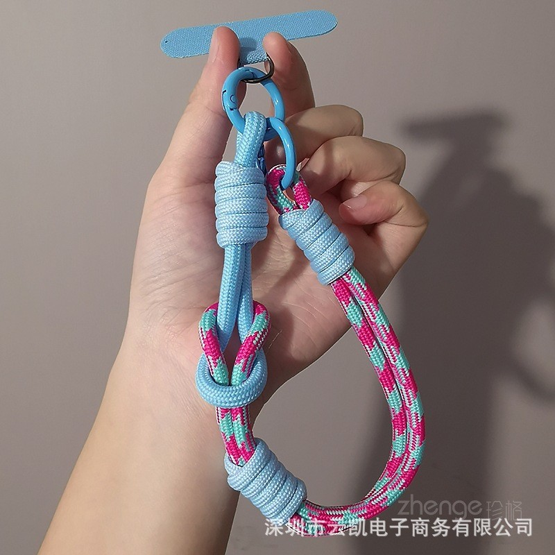 Cổ Tay & Ngón Tay Cái Dây Điện Thoại Di Động Sử Dụng Kép ins Phong Cách Có Thể Điều Chỉnh Dây Bện Ngắn Mạnh Nam Nữ Du Lịch Ngoài Trời