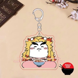 (CHIIKAWA) Móc khóa KIMETSU NO YAIBA keyring mica acrylic in hình anime chibi dễ thương