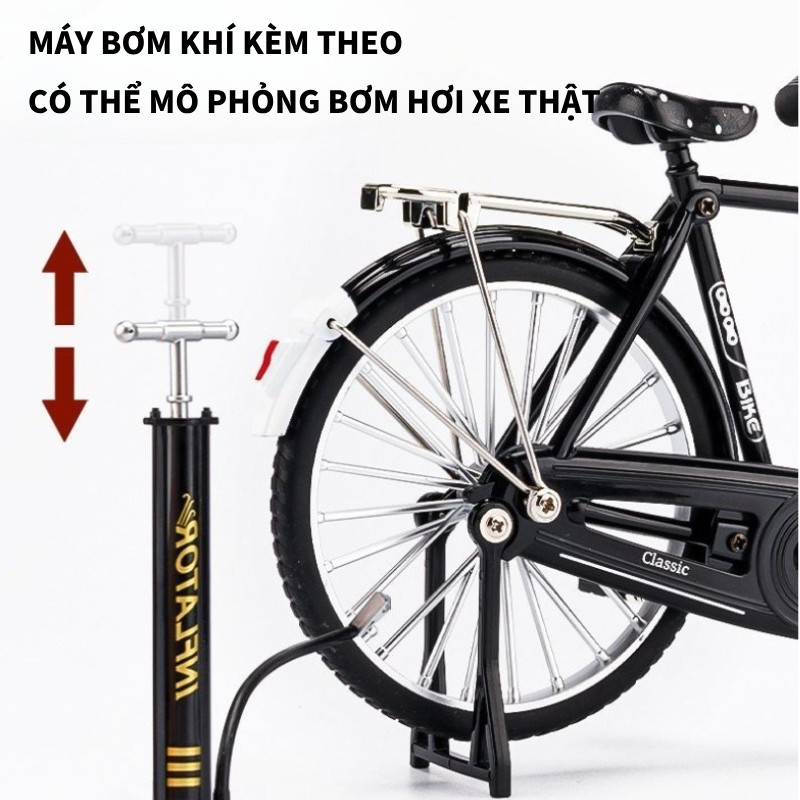 Xe Đạp Lắp Ráp DIY - Xe Đạp Mô Hình Retro Kim Loại Cao Cấp, Thiết Kế Cổ Điển, Dễ Lắp Ráp