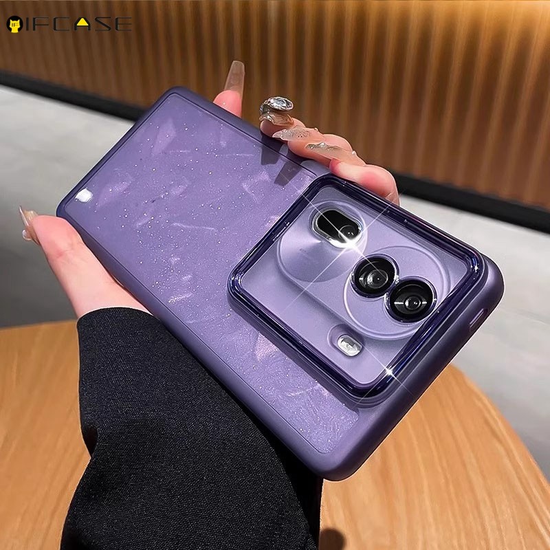 Dành Cho OPPO Reno 13F 13 12 12F 11 11F 11A 10 9 Pro Plus F A Ốp Điện Thoại Có Ống Kính Máy Ảnh Phim Bảo Vệ Matte Business Đơn Giản Trong Suốt Màu Mềm Vỏ Ốp Lưng