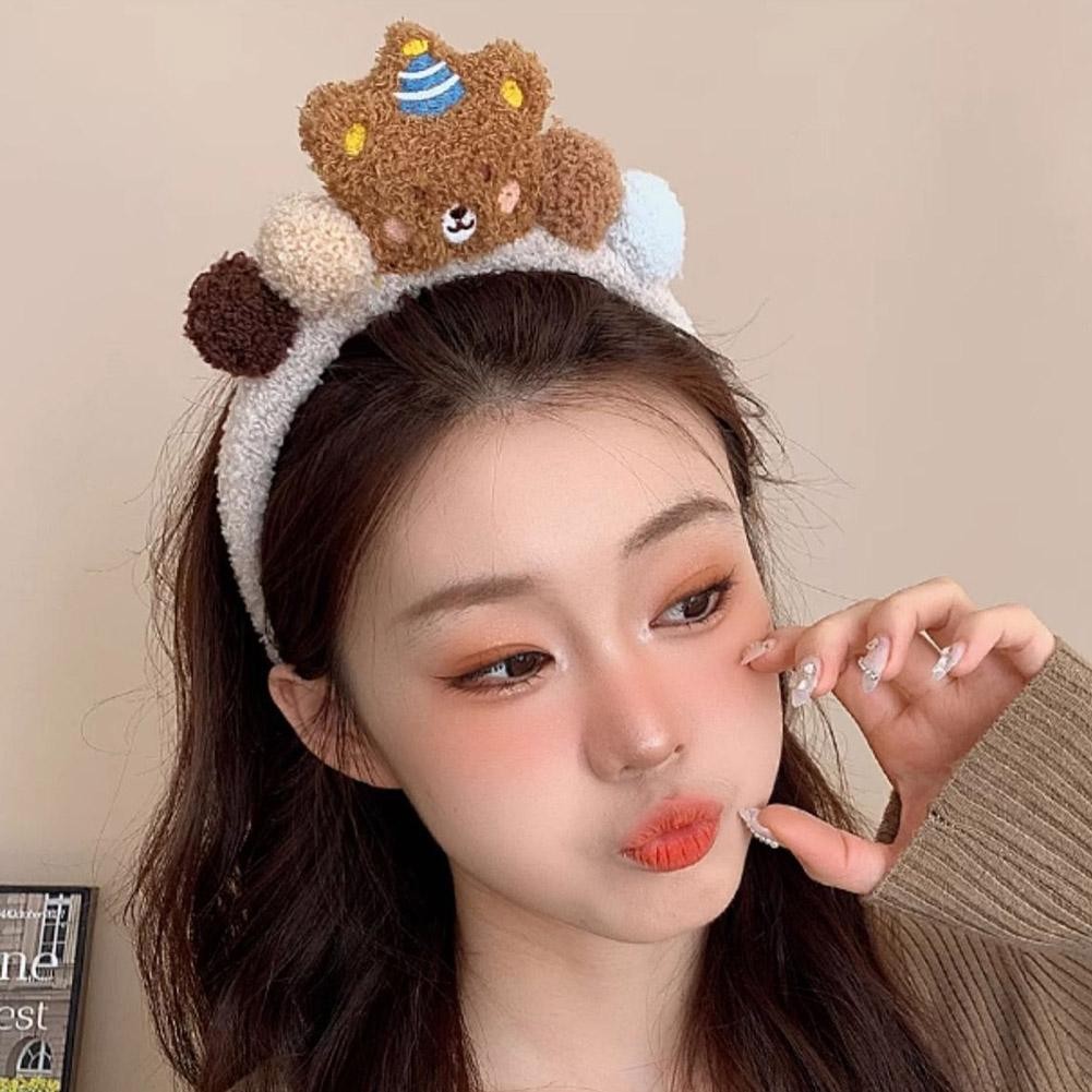 Phong Cách Hàn Quốc Đáng Yêu Sang Trọng Rửa Mặt Băng Đô Dành Cho Nữ Hoạt Hình Ngộ nghĩnh Gấu Dễ Thương Tóc V1d5