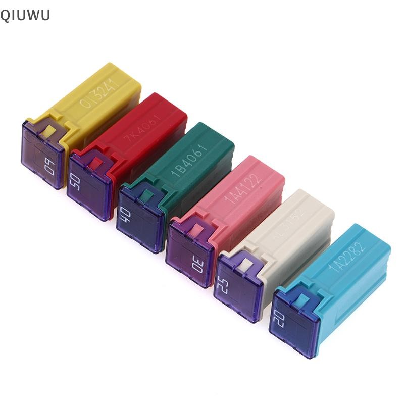 Cầu chì vuông QIUWU 32V 20A 25A 30A 40A 50A60A Cầu chì ô tô có hộp nhựa.