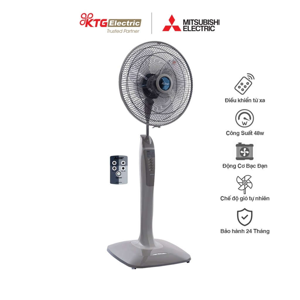 Quạt Đứng cao cấp MITSUBISHI LV16-RV 48W cánh 40cm có điều chỉnh độ cao ...