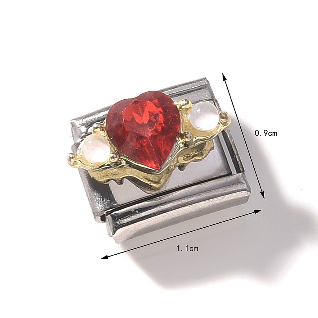 Thép không gỉ Love Bow Ý Mô-đun lắp ráp tháo gỡ Vòng tay Diy Phụ kiện trang sức