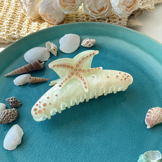 Kovoi / dream Ocean ~ Đầy Màu Sắc Sao Biển Acetate Lấy Kẹp Nữ Thiết Kế Niche Kẹp Cá Mập Mũ Đội Đầu Tóc Ngọt Ngào