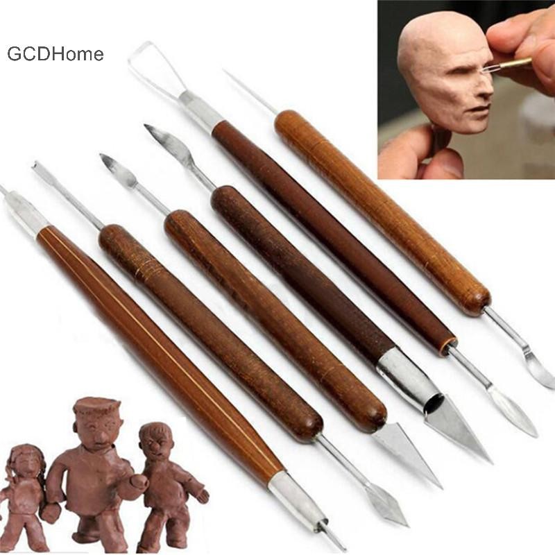 Gcdhome 6 Cái Đất Sét Điêu Khắc Sáp Điêu Khắc DIY Đồ Gốm Dụng Cụ Shapers Polymer Mẫu Quà Tặng HOT