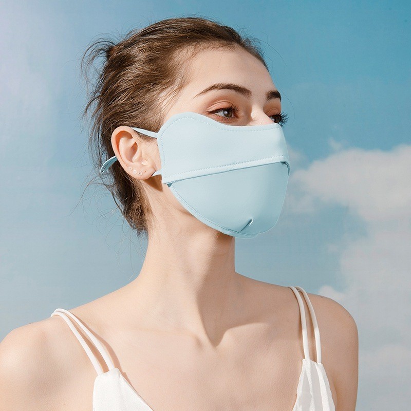 Khẩu trang vải chống tia UV chống nắng bụi UPF50+ kín mặt HUMI chất vải mềm mát co giãn 4 chiều