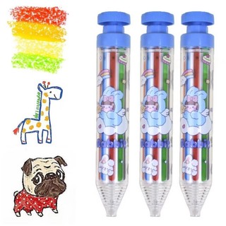 Bút chì màu trẻ em RISEDOT, Bút vẽ xoay nhiều màu, Bộ bút chì ép màu tay 8 trong 1