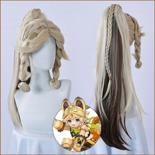Bạn Genshin Tác Động Kachina Cosplay Tóc Giả Da Đầu Nhân Tạo Anime Tóc Tóc Tóc Chịu Nhiệt Tiệc Halloween