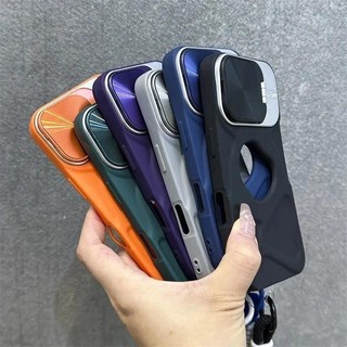 Sang Trọng Rỗng Ra Có Dây Buộc Ốp Lưng Điện Thoại iPhone 11 12 13 14 15 16 Pro Max Plus Mềm Từ Tính Chống Sốc