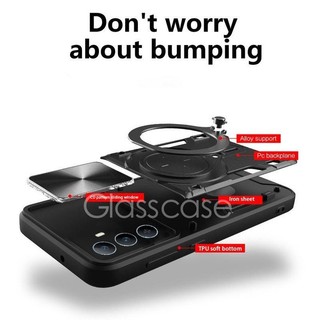 Ốp lưng Oppo A3 pro cho Oppo A3 X pro A3X A3pro OppoA3 OppoA3X OppoA3pro 4G 5G 2024, vỏ điện thoại kim loại có vòng bảo vệ, giá đỡ, đẩy camera, bảo vệ lưng cứng chống sốc