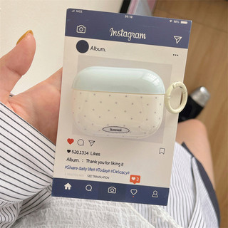 Nơ chấm bi màu xanh cho AirPods 1 / 2 3 Pro Pro Pro2 pro3 Airpod4 Bộ tai nghe Vỏ bảo vệ Bluetooth không dây AirPods Pro i3 i4 pro3 Vỏ bảo vệ tai nghe