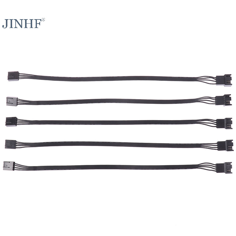 Jinhf 5 CÁI 4Pin PWM Quạt CPU Dây Kết Nối Adapter Quạt Máy Tính Nối Dài Cáp Nguồn Phụ Kiện Thay Thế 24AWG HOT