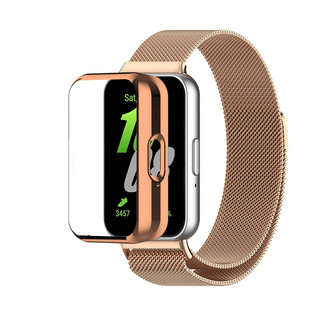 Dành Cho Samsung Galaxy Fit 3 Dây Đeo + Ốp Lưng Milanese Thép Không Gỉ Khóa Từ Dây Đeo Cho Galaxy Fit3 SM-R390 Vòng Tay Cổ Tay