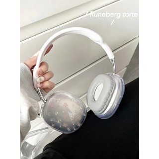 Vỏ chống sốc trong suốt hoa mùa xuân Thích hợp cho tai nghe Airpods Max Vỏ bảo vệ tai nghe không dây