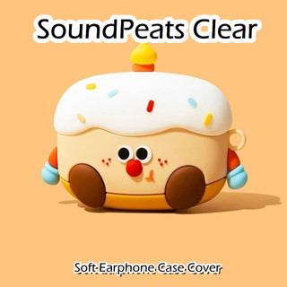 [imamura] Dành cho SoundPeats Clear Case Ý tưởng hợp thời trang Vỏ tai nghe silicon mềm hoạt hình NO.2