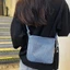 Túi xách cổ điển DELMER, Túi mua sắm phong cách đường phố Túi vải Denim, Túi đeo chéo rắn Y2K dung tích lớn thời trang dành cho sinh viên