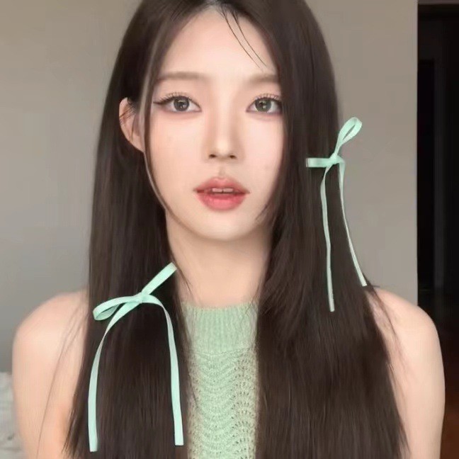 Kẹp Tóc Nơ Xanh Bạc Hà - 1 Cặp Kẹp Tóc Nơ Cổ Tích Cho Bé Gái - Phong Cách Ba Lê, Thời Trang, Ngọt Ngào, Dễ Thương - Mũ Buộc Tóc Phổ Biến Hàn Quốc - Phụ Kiện Tóc Đuôi Ngựa Đôi