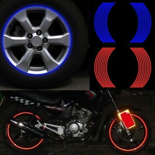 Lookshow 16 Chiếc 18 Inch Dải Xe Đạp Vành Ô Tô Sọc Bánh Xe Decal Băng Miếng Dán Rất Nhiều Phản Quang F7S1