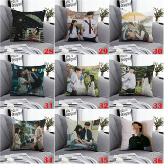 Phim Truyền Hình Hàn Quốc Lovely Runner Vỏ Gối Vuông Byeon Woo-seok & Hye-yoon Kim Một Mặt In Hình Sofa Polyester Gối Phòng Khách Trang Trí Nhà (Không Có Gối)