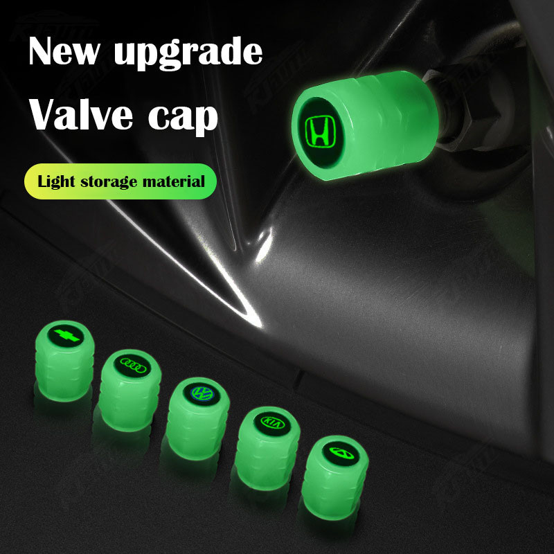 4 Suzuki Dạ Quang Lốp Van Mũ Huỳnh Quang Xe Máy Xe Đạp Phụ Kiện Trang Trí Thoáng Mát Hợp Thời Trang Lốp Xe Sửa Đổi Cho Swift Sport Xl7 Vitara Jimny S-cross Sx4 Presso