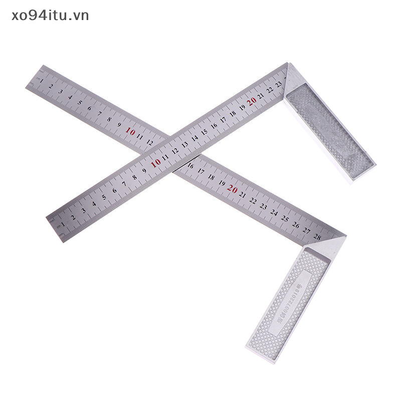 Xoitu Thép không gỉ Vuông Phải Thước Góc 90 Thước Xoay Chế Biến Gỗ Dụng Cụ Đo Góc Thước Vuông 250 / 300mm VN