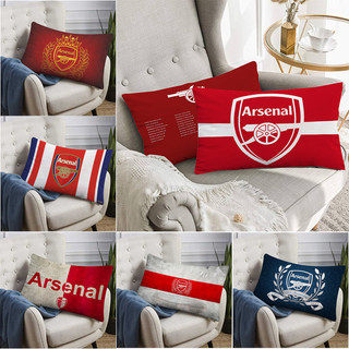 Câu lạc bộ bóng đá Arsenal Logo hình chữ nhật Vỏ gối in bên cạnh Đệm Polyester Trang trí ghế Sofa tại nhà (Không có lõi)
