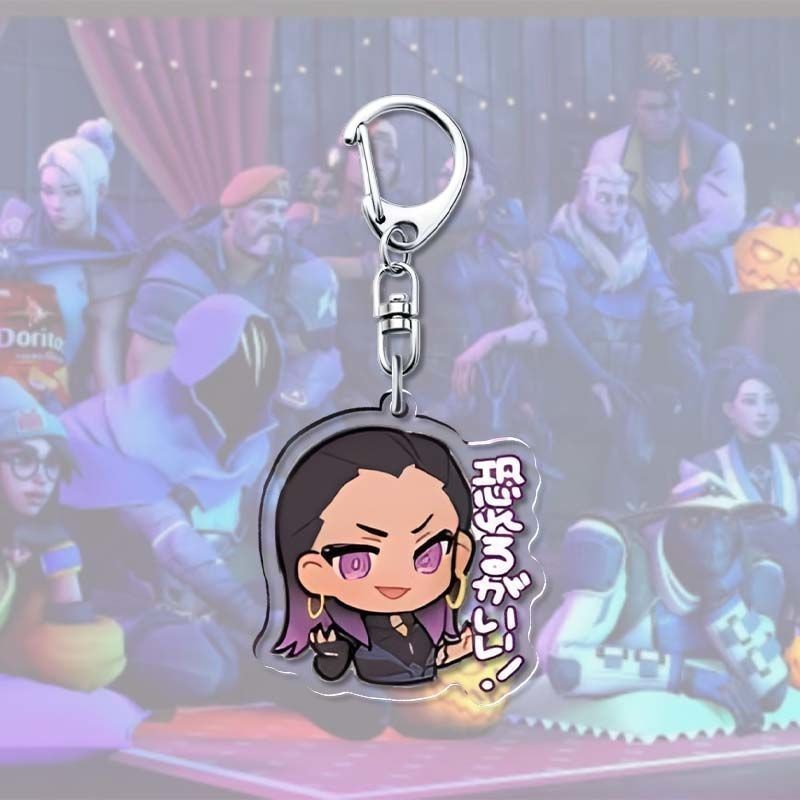 Valorant Meme Series Anime Móc Khóa Nữ Phượng Hoàng Jett Raze Reyna Neon Yoru Acrylic Móc Chìa Khóa Người Mặt Dây