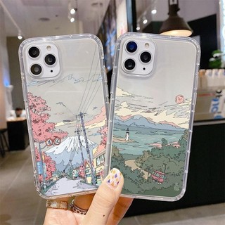 Ốp Lưng Phong Cảnh Đường Phố Anime Cho Redmi Note 13 Pro 5G 12 4G 11 11S 12S 10 8 12 13 Pro Plus Redmi 12 12C 13C A2 A1 Plus 9A 9C 10C 9T 9 10 Bao Mềm Vuông Trong Suốt Ống Kính TPU Bảo vệ