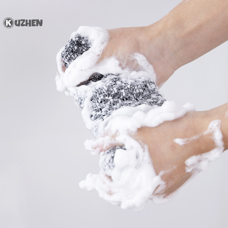 Kuzhen Nhật Bản Chà Khăn Lau Tắm Nylon Khăn Bàn Chải Cho Khăn Lưng Tẩy Tế Bào Chết Tắm Bọt Biển Cơ Thể Phụ Kiện Phòng Tắm HOT