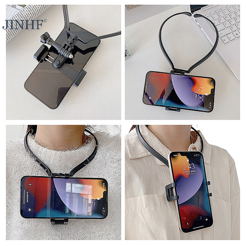 JINHF Hands Free Đeo Cổ Giá Đỡ Lười Giá Đỡ Điện Thoại Đa Năng Gắn Cho 15ProMax Dock Station HOT