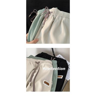 (M-5XL) Quần short nam dáng rộng và phong cách muối bán chạy thường ngày Quần short dài bằng lụa băng dài vừa phải theo xu hướng Ins Trend Straight Leg