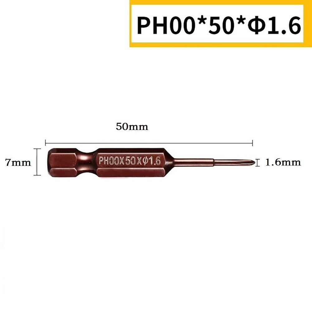 [Cosyh] Mũi tuốc nơ vít lục giác 50mm 1 / 4 inch Máy khoan tác động điện PH00 PH0 PH1 PH2