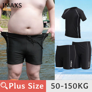 50-150kg PLUS Size Nam Quần Bơi Bãi Biển Đen Nhanh Khô Kích Thước Lớn Dây Rút Ban Đồ Bơi