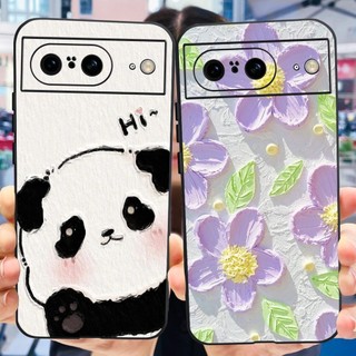 Ốp lưng Google Pixel 8 / Pixel 8 Pro Pixel8 8Pro Mèo Gấu Trúc Dễ Thương Sơn Hoa Silicon Mềm TPU Vỏ Điện Thoại