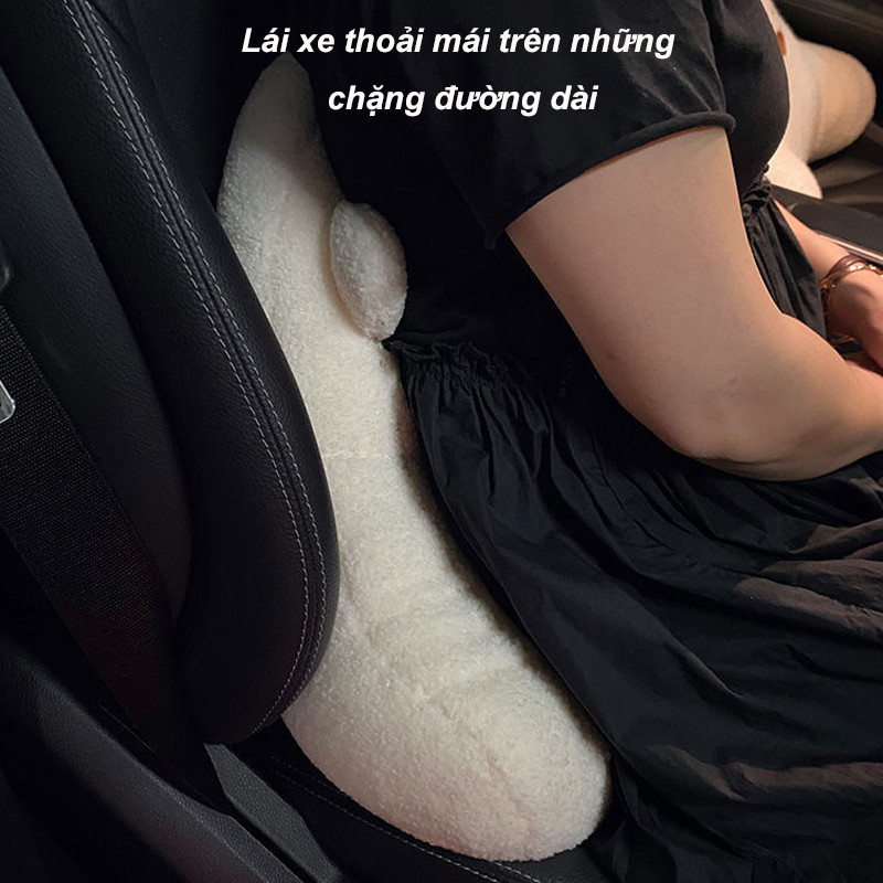 Gối Tựa Đầu Dựa Cổ Ô Tô Xe Hơi Văn Phòng，Gối tựa đầu và gối cổ hình chú gấu hoạt hình trên ô tô，Vật tư nội thất ô tô