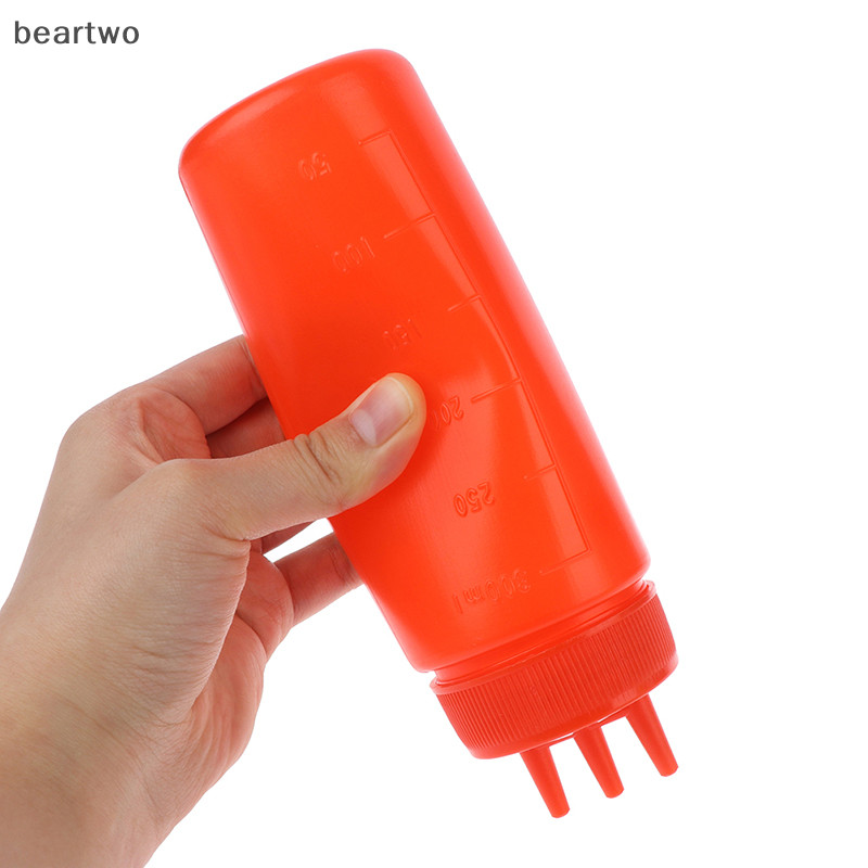 < Beartwo > 3 Lỗ Bóp Chai Nước Sốt gar Dầu Sốt Cà Chua Gravy Cruet Gia Vị Hộp Đựng Đẹp