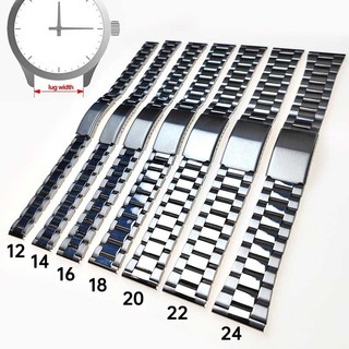 12-24mm Full Size Dây đeo đồng hồ bằng thép không gỉ 12mm 14mm 16mm 18mm Dây đeo đồng hồ 20mm 22mm cho Seiko Diver Lặn cá ngừ cho đồng hồ cơ nam nữ Đồng hồ thạch anh