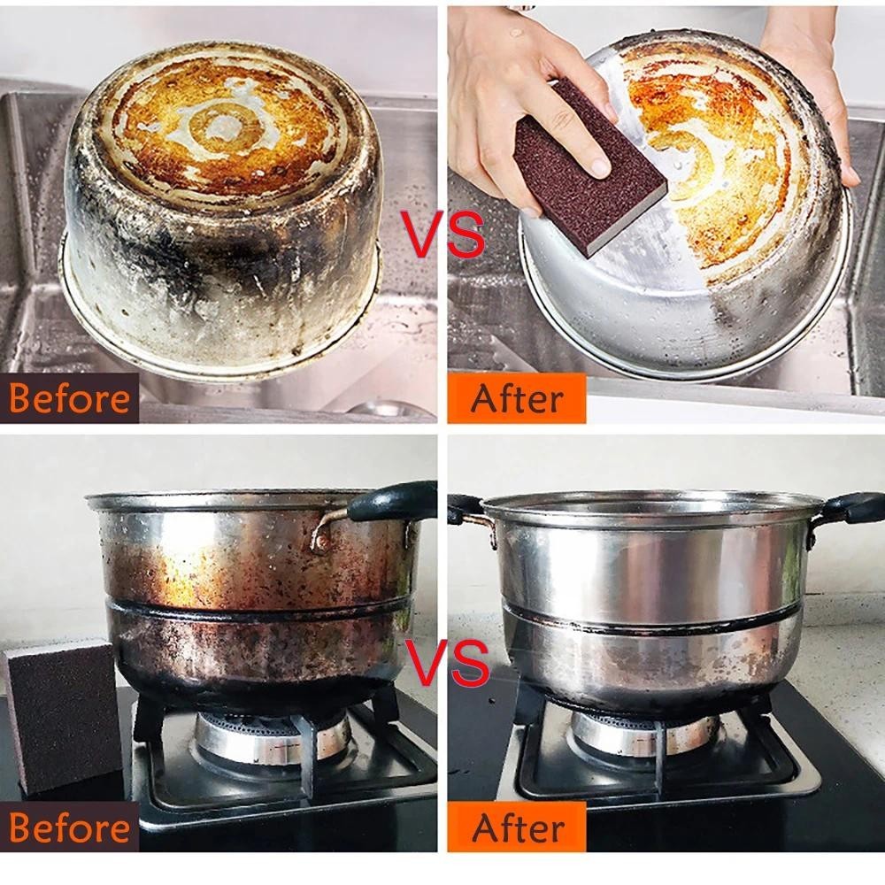 Bàn chải bọt biển nhà bếp ma thuật Bàn chải làm sạch bọt biển Melamine Bàn chải làm sạch nồi chảo Bàn chải khử nhiễm mạnh