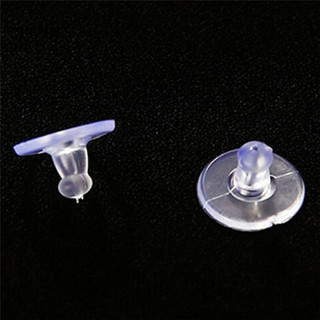 Zthome 50 Chiếc Cao Su Chịu Lực Bông Tai Lưng Tay Giữ Nút Chặn Đai Ốc Mềm Silicone HOT