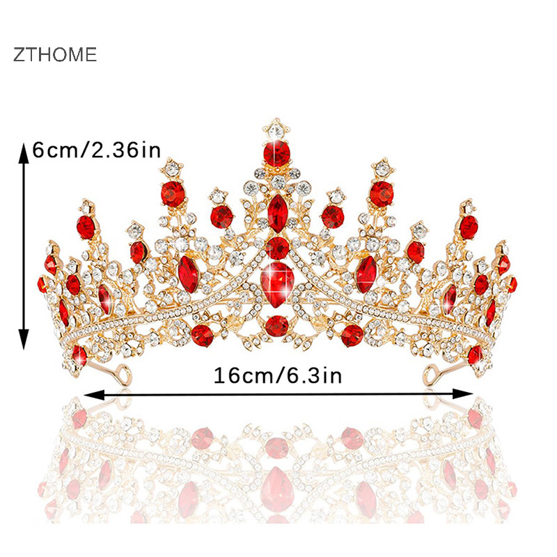 Zthome Công Chúa Vương Miện Tiaras Mũ Đội Đầu Dự Tiệc Sinh Nhật Cô Dâu Vương Miện Cho Đám Cưới Cô Dâu Tóc Trang Sức HOT