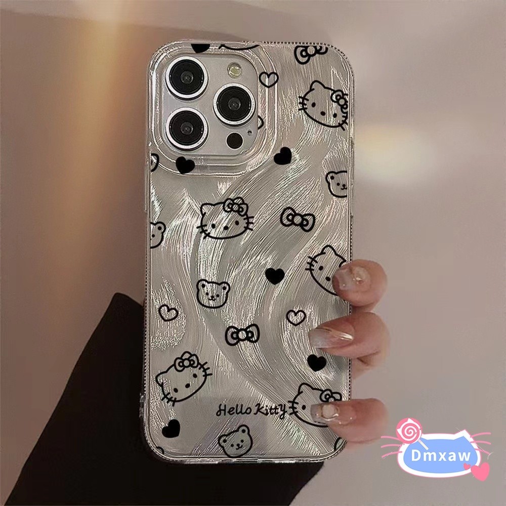 Nhiều Vỏ Hello Kitty Cho OPPO Reno 12 12F 11 11F 10 8 7 6 5 Pro Plus 4 Lite 8T 8Z 7Z 6Z 5Z 5F 5K 4F 5G 4G Vỏ Điện Thoại Hoạt Hình Dễ Thương Bling Lông Vũ Sợi Bìa Mềm