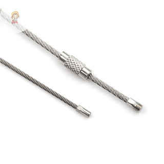 Twe 10 Chiếc Thời Trang Đi Bộ Đường Dài Dụng Cụ Dây Móc Khóa Cáp Vòng Chìa Khóa Thép Không Gỉ 10 / 15 / 20cm VN