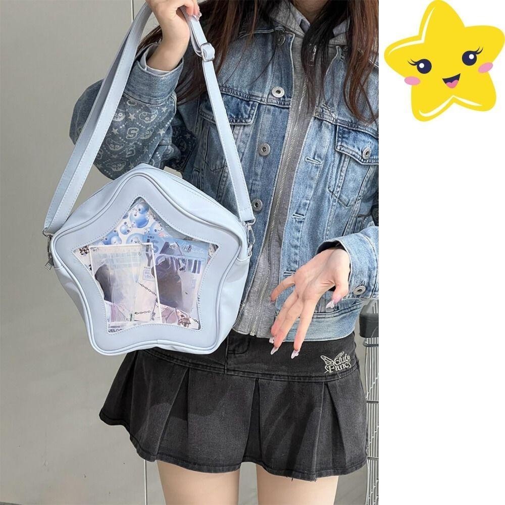 Túi Ita OLVIDO Star, Ba lô Kawaii dung tích lớn, Túi đi học hình ngôi sao cho bé gái Y2K