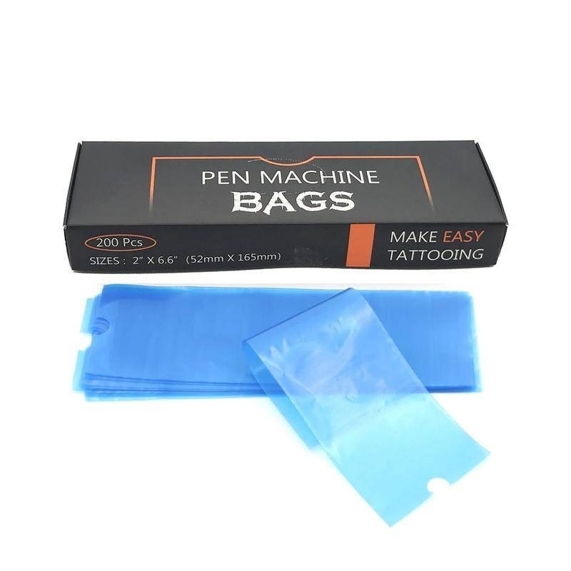 Hộp tráng men|Eztat2 200 chiếc Vỏ máy xăm dùng một lần - Túi đựng bút nhựa