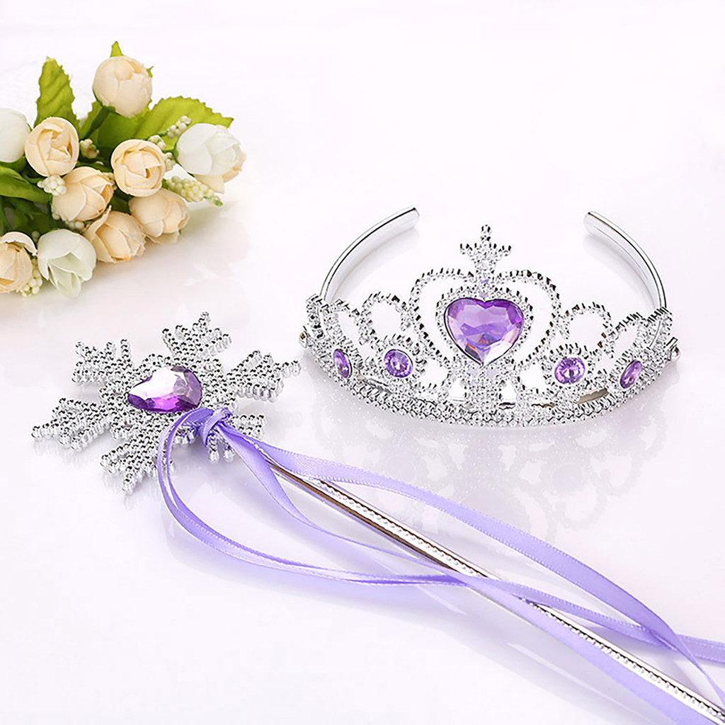 Bộ vương miện cây đũa phép cho bé gái Đạo cụ trang phục Fairy Stick Bộ cây đũa phép rỗng