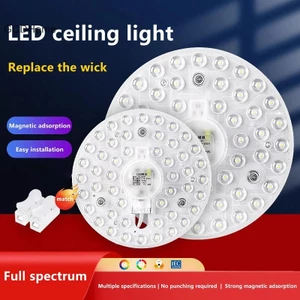Gcdhome 1 Bộ Đèn LED Hút Từ Tính Vòng Tròn 12W 18W 24W 36W 48W 72W LED Tròn AC220V Đèn Trần Nguồn Sáng HOT