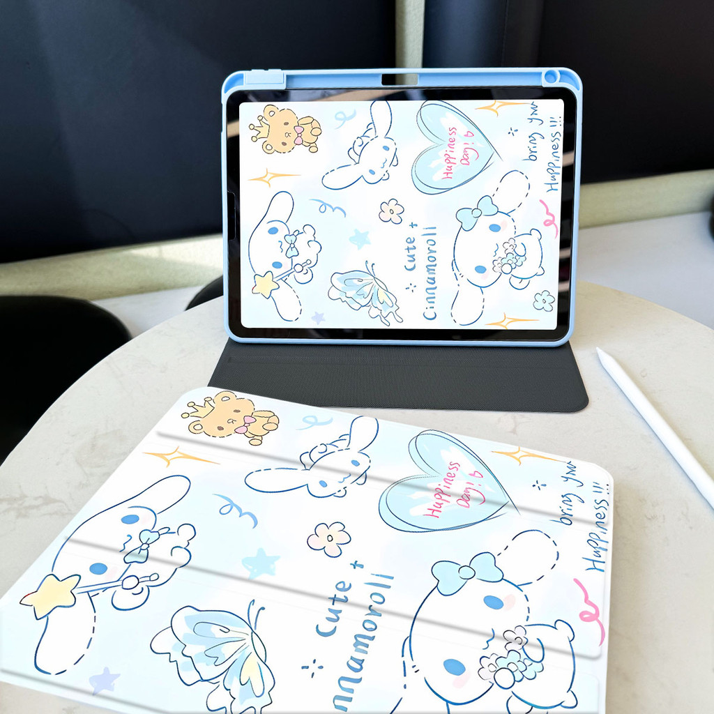 Ốp lưng máy tính bảng Cinnamoroll cho iPad gen6 air5 10.9 generation10th 2018pro gen7 2022pro11 2024air6 11inch air3 air4 mini6 gen8 gen9 10.2 air1 2 gen5 Xoay 360 độ Vỏ bảo vệ