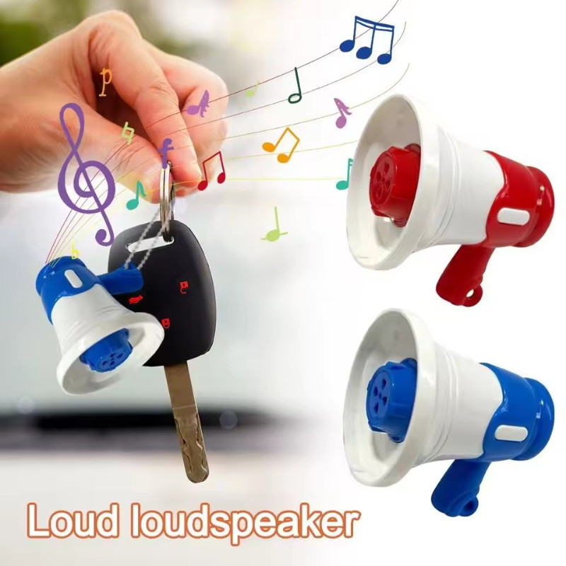 1-2 Móc Khóa Sừng Nhỏ - Bộ Khuếch Đại Ghi Âm - Mini, Thời Trang, Cổ Điển - Đồ Chơi Loa Cầm Tay - Hộp Nhạc - Dành Cho Ba Lô Schoolbag - Quà Tặng Sinh Nhật Trẻ Em
